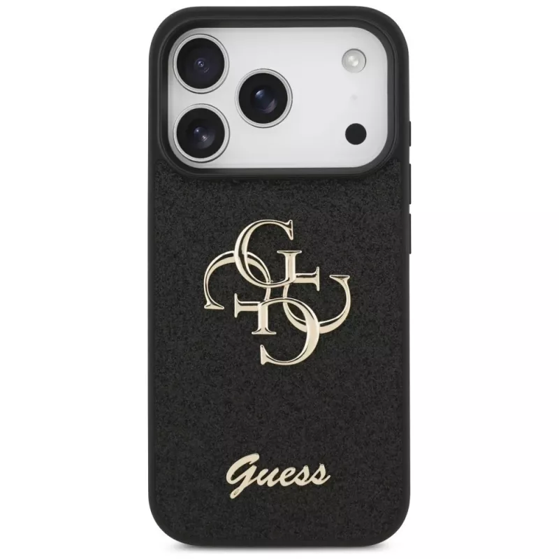 GUESS Fixed Glitter Big 4G θήκη για iPhone 18 Pro / 17 Pro - μαύρο