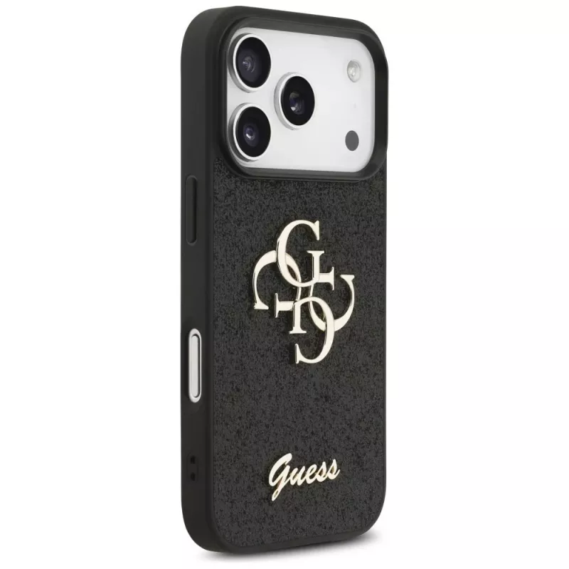 GUESS Fixed Glitter Big 4G θήκη για iPhone 18 Pro / 17 Pro - μαύρο