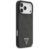 GUESS δερμάτινη 4G Triangle Strass MagSafe θήκη για iPhone 18 Pro Max / 17 Pro Max - μαύρο