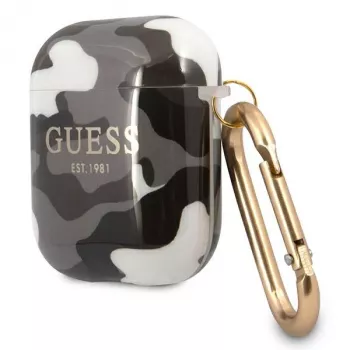 Guess GUA2UCAMG θήκη AirPods 1/2 μαύρη συλλογή Camo
