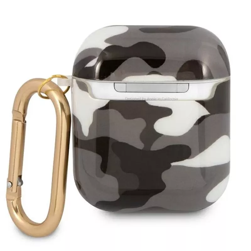 Guess GUA2UCAMG θήκη AirPods 1/2 μαύρη συλλογή Camo