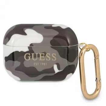 Guess GUAPUCAMG θήκη AirPods Pro μαύρη συλλογή Camo