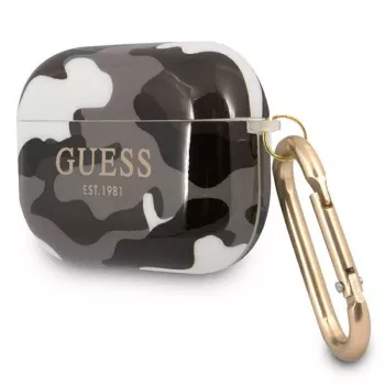 Guess GUAPUCAMG θήκη AirPods Pro μαύρη συλλογή Camo