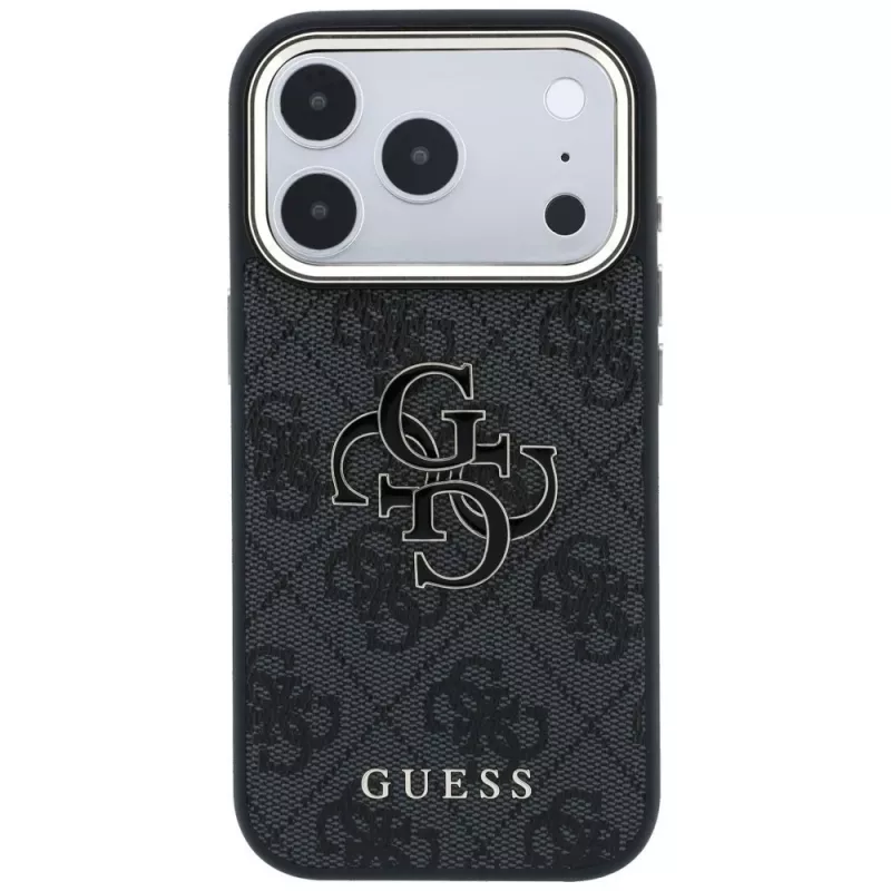 GUESS 4G & Big Resin Logo θήκη για iPhone 17 Pro / 18 Pro - μαύρο