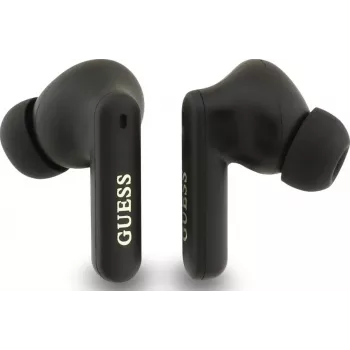 GUESS 4G Classic Metal Logo ασύρματα ακουστικά Bluetooth με ENC και θήκη φόρτισης, μπλε
