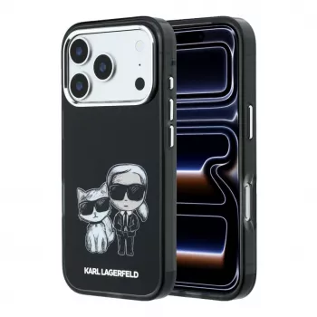Karl Lagerfeld IML Karl & Choupette Bodies Sketch Print MagSafe θήκη για iPhone 18 Pro / 17 Pro - μαύρο