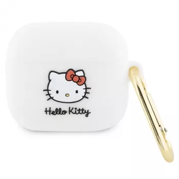 Hello Kitty HKA33DKHSH θήκη AirPods 3 λευκή σιλικόνη 3D κεφάλι Kitty