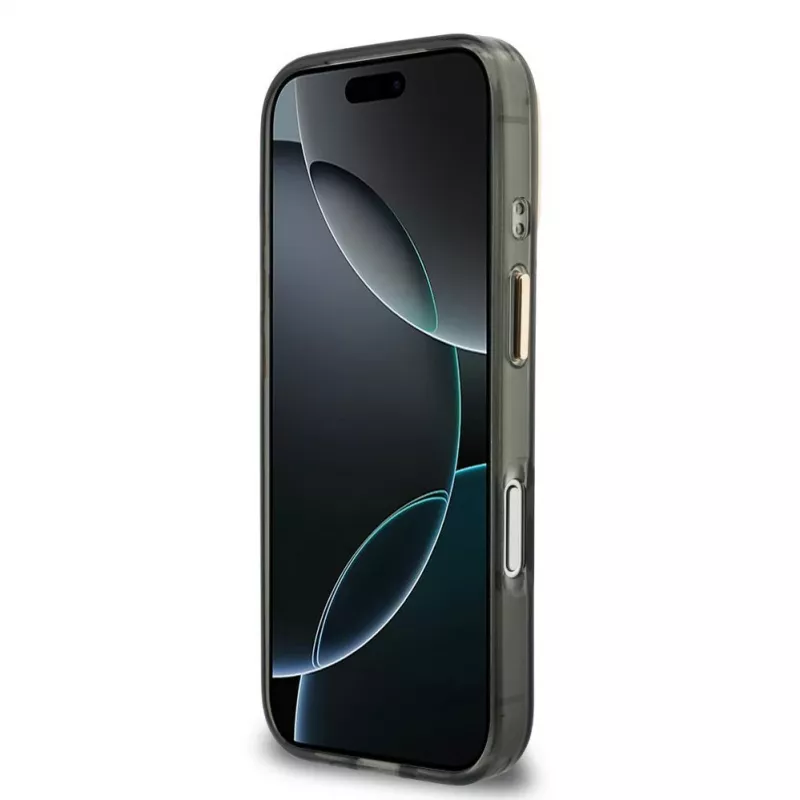 GUESS IML 4G Script Metal θήκη για iPhone 18 Pro Max / 17 Pro Max - μαύρο