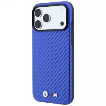 BMW M Carbon Metal Logo MagSafe θήκη για iPhone 18 Pro / 17 Pro - μπλε