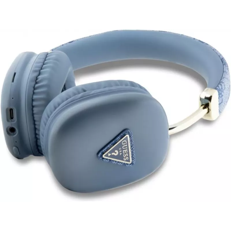 GUESS 4G Triangle Logo ασύρματα ακουστικά over-ear Bluetooth 5.3 μπλε