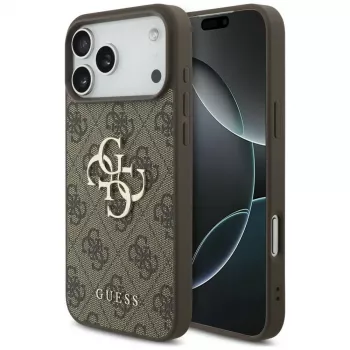 GUESS 4G Big Logo θήκη πλάτης για Apple iPhone 17 Pro / 18 Pro - καφέ