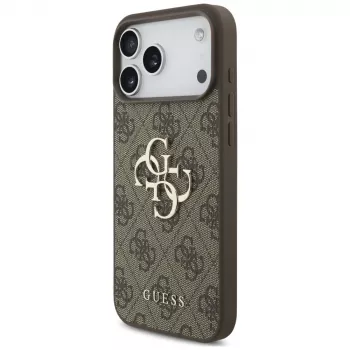 GUESS 4G Big Logo θήκη πλάτης για Apple iPhone 17 Pro / 18 Pro - καφέ