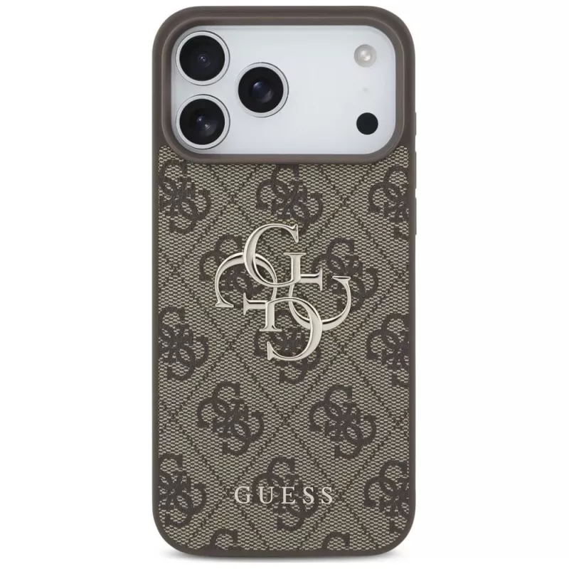 GUESS 4G Big Logo θήκη πλάτης για Apple iPhone 17 Pro / 18 Pro - καφέ