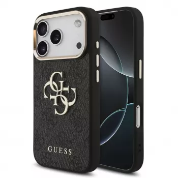 GUESS 4G Big Classic Logo θήκη για iPhone 18 Pro Max / 17 Pro Max - μαύρο & χρυσό