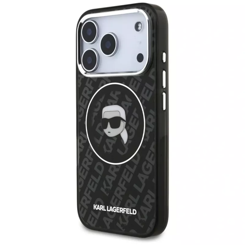 Karl Lagerfeld IML Karl Head Logo MagSafe θήκη για iPhone 17 Pro - μαύρο