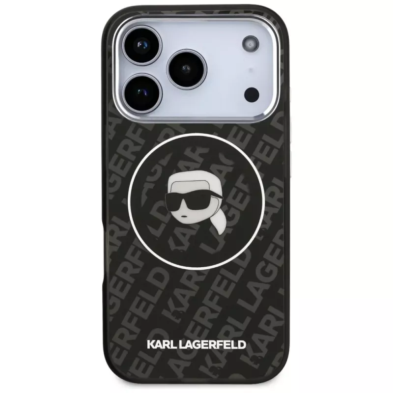 Karl Lagerfeld IML Karl Head Logo MagSafe θήκη για iPhone 17 Pro - μαύρο
