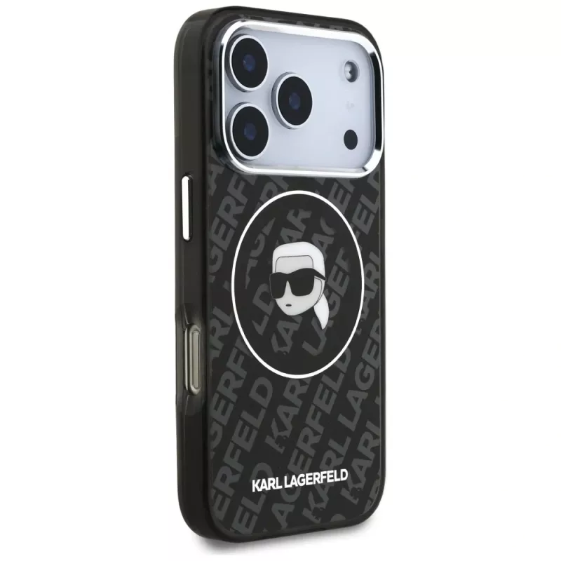 Karl Lagerfeld IML Karl Head Logo MagSafe θήκη για iPhone 17 Pro - μαύρο
