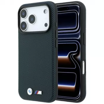 BMW M Quadrille Kevlar Μεταλλικό λογότυπο MagSafe θήκη για iPhone 18 Pro / 17 Pro - Marineblau