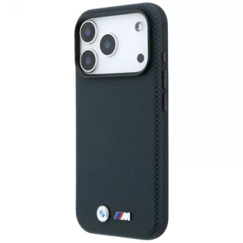 BMW M Quadrille Kevlar Μεταλλικό λογότυπο MagSafe θήκη για iPhone 18 Pro / 17 Pro - Marineblau