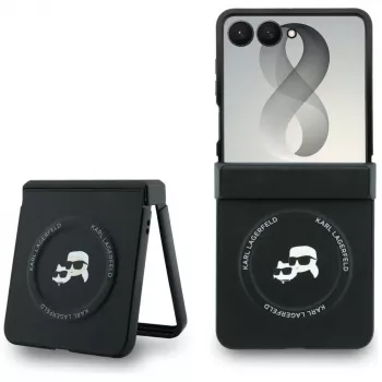 Karl Lagerfeld Karl & Choupette Pins MagSafe θήκη για Samsung Galaxy Z Flip8 - Μαύρο