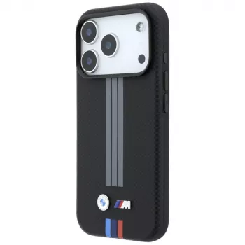 BMW M Quadrille Kevlar Ανθρακί & Τρίχρωμες γραμμές εκτύπωσης MagSafe θήκη για iPhone 18 Pro / 17 Pro