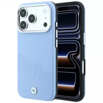 BMW Signature Inclined Deboss Letters MagSafe θήκη για iPhone 18 Pro / 17 Pro - Μπλε