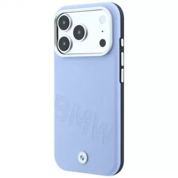 BMW Signature Inclined Deboss Letters MagSafe θήκη για iPhone 18 Pro / 17 Pro - Μπλε