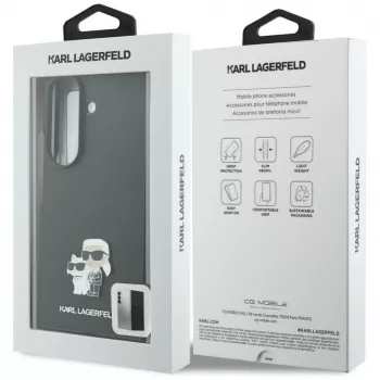 Karl Lagerfeld Saffiano Karl & Choupette Pin θήκη για Samsung Galaxy Z Fold 8 Ultra - Μαύρο