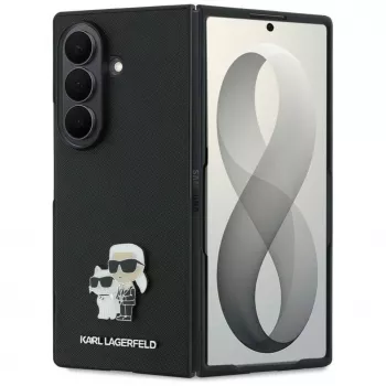 Karl Lagerfeld Saffiano Karl & Choupette Pin θήκη για Samsung Galaxy Z Fold 8 Ultra - Μαύρο