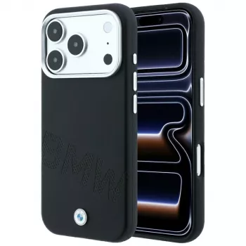 BMW Sign Inclined Deboss Letters MagSafe θήκη για iPhone 18 Pro / 17 Pro - Μαύρο