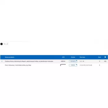 UNIOR Σετ κλειδιών Allen με μακριά σφαιρική κεφαλή, 9 τεμ., 1,5-10 mm, χάλυβας χρωμίου-βαναδίου, φωσφατωμένα, DIN ISO 2936