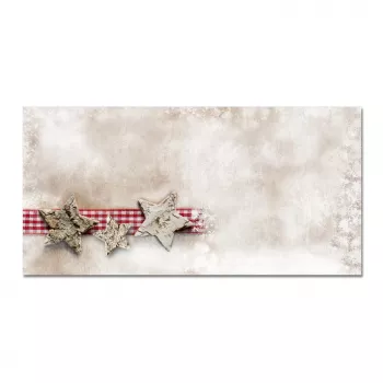Sigel DU049 Χριστουγεννιάτικος φάκελος DIN lang (DL, 110 x 220 mm), Winter Chalet, καφέ/κόκκινο, 90 g/m²