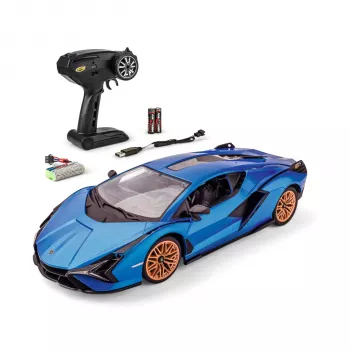Tamiya Carson 1:14 Lamborghini Sian FKP 37 2.4GHz RTR RC Αυτοκίνητο μπλε