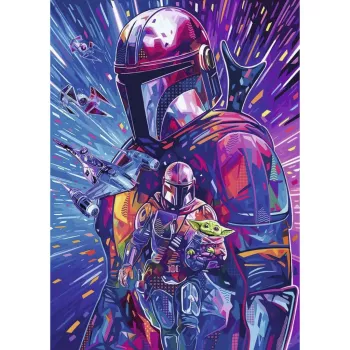 RAVENSBURGER Παζλ Star Wars Hyper Space Collection: The Mandalorian (500 τεμάχια, μεγάλα τεμάχια)