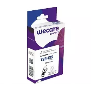 ARMOR WECARE Συμβατό με Brother TZe-135 Λευκό σε διαφανές μελανοταινία ετικετών 12mm x 8m