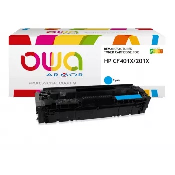 ARMOR OWA Ανακατασκευασμένο Κυανό τόνερ για HP CF401X (201X) – Υψηλή απόδοση 2.300 σελίδες