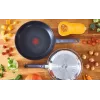 Tefal Daily Cook G7132S55 σετ τηγανιών από ανοξείδωτο χάλυβα 24/28 cm, αντικολλητική επένδυση τιτανίου, επαγωγή, Thermo-Signal