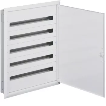 Hager FW536FT Χωνευτό κουτί διανομής με ακροδέκτες PE/N, 5 σειρές, 180 μονάδες, IP40, λευκό