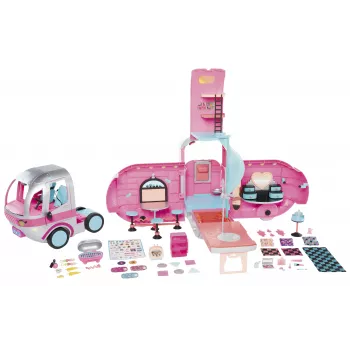 MGA L.O.L. Surprise Glamper 4-in-1 μετασχηματιζόμενο σετ παιχνιδιού με 55+ εκπλήξεις, φως & ήχος