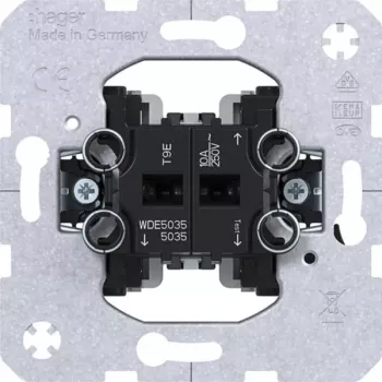 Hager WDE5035 Ενσωματωμένος διακόπτης σειράς, 2 επαφές NO, κοινή είσοδος, χωνευτός