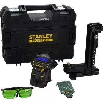 Stanley FatMax X3G 360° Green Beam 3-Επίπεδο λέιζερ με βαλίτσα TSTAK, 35m εμβέλεια, 10.8V Li-Ion