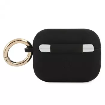 GUESS GUAPSSSK θήκη AirPods Pro μαύρη σιλικόνη Vintage Script