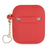 GUESS GUA2LSCHSR θήκη AirPods 1/2 κόκκινη σιλικόνη Charm Heart Collection