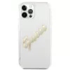 GUESS Vintage Script Gold σκληρή θήκη για Apple iPhone 12 Pro Max - διαφανής