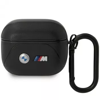 BMW BMA322PVTK θήκη AirPods 3ης γενιάς μαύρη δέρμα Curved Line