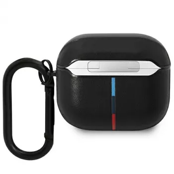 BMW BMA322PVTK θήκη AirPods 3ης γενιάς μαύρη δέρμα Curved Line