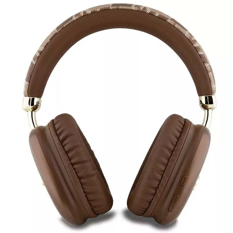 GUESS GUE003639 Gcube Metallic Script Logo ασύρματα ακουστικά on-ear Bluetooth καφέ