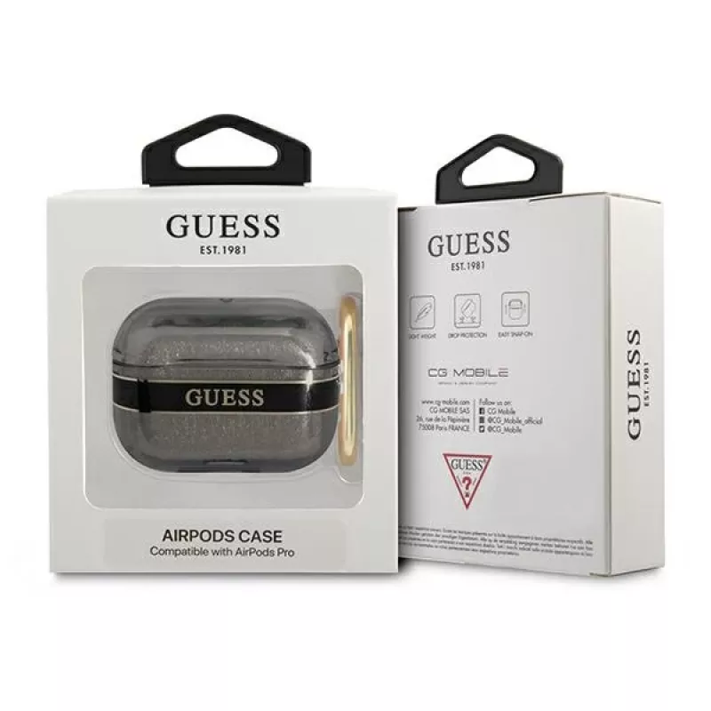 GUESS Strap Collection θήκη AirPods Pro - μαύρη