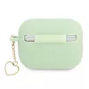 GUESS GUAPLSCHSN θήκη AirPods Pro πράσινη σιλικόνη Charm Heart Collection