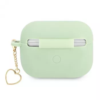 GUESS GUAPLSCHSN θήκη AirPods Pro πράσινη σιλικόνη Charm Heart Collection